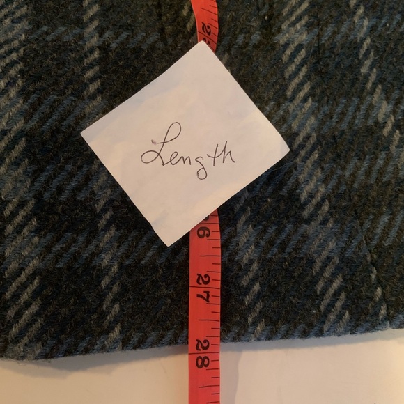 Talbots Charcoal & Blue Plaid Wool
Blend Coat Jacket Women’s Size 22W - Picture 10 of 12